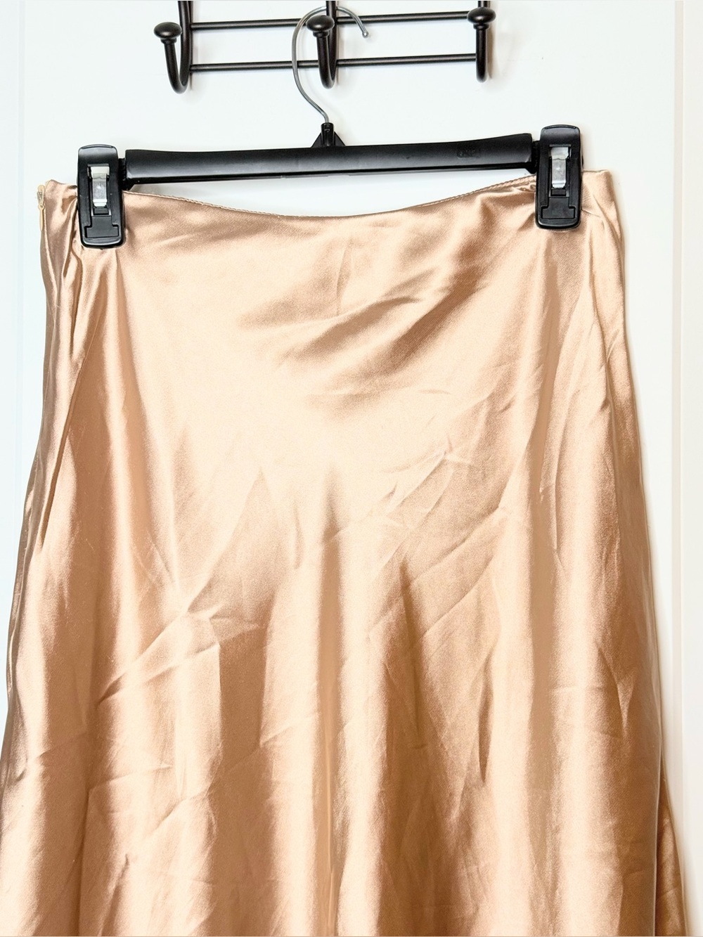 Alter’d State Satin Midi Skirt M Champagne Bias Cut Slip Skirt Made USA - Picture 6 of 7